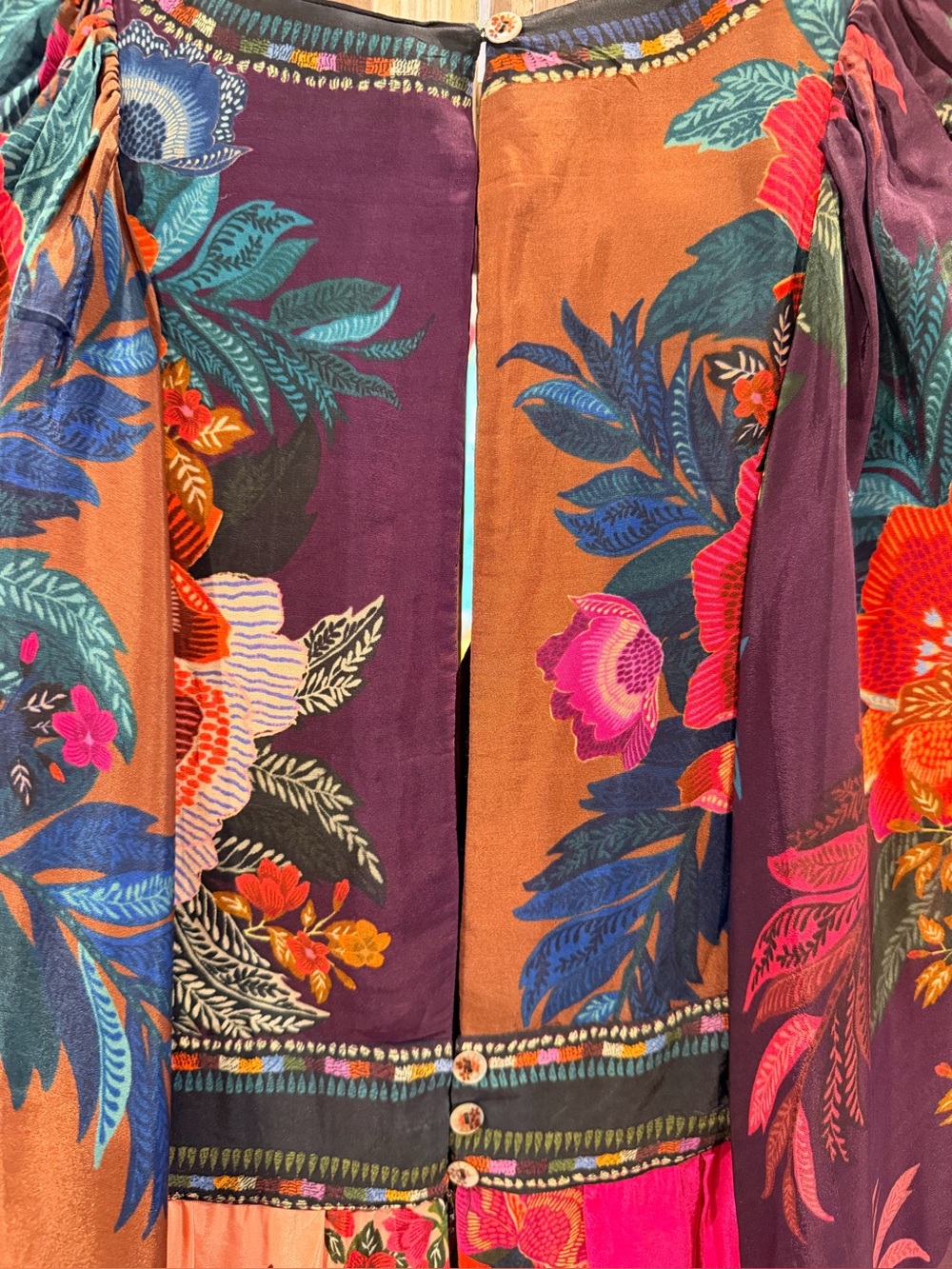 Farm Rio. Multi-Color Floral Maxi Dress NWT - Picture 4 of 8
